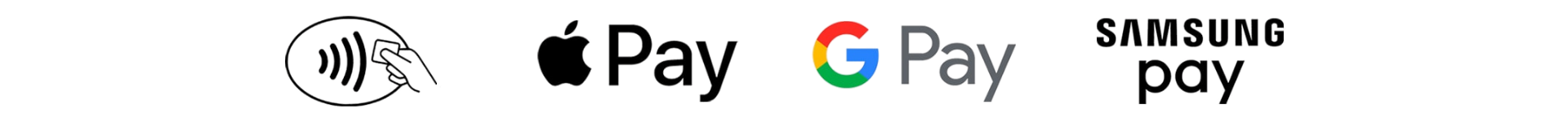 Contactless Payment logo with Apple Google Samsung